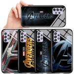 Kryt Marvel Avengers Captain America Ironman Spiderman Glass Case pro Samsung