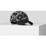 Dámské Kšiltovky Karl Lagerfeld v černé barvě monochromatický styl z tvídu s kamínky 