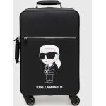 Dámské Textilní kufry Karl Lagerfeld v černé barvě z polyuretanu s vnější kapsou ve slevě 