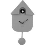 Kyvadlové hodiny Karlsson v šedé barvě z plastu ve slevě 
