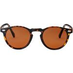 Pánské Retro sluneční brýle Sidegren v hnědé barvě v retro stylu z koženky 