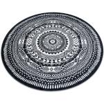 Kulatý koberec FUN Napkin ubrousek - černý kruh 100 cm