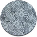 Kulatý koberec MAIOLICA šedá styl Lisabonský kruh 100 cm