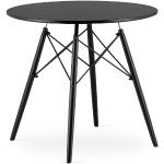 Jídelní stoly v černé barvě v moderním stylu z buku kulaté matné 