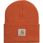 Nová kolekce: Pánské Zimní čepice Carhartt Work In Progress v oranžové barvě z akrylu ve velikosti Onesize 