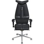 Kancelářské židle Kulik System v černé barvě z koženky s nastavitelnou výškou 