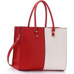 L&S Velká červená / bílá módní kabelka Barva: Červená, Velikost: jedna velikost