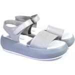 Dámské Kožené sandály v šedé barvě ze syntetiky ve velikosti 36 ve slevě na léto 