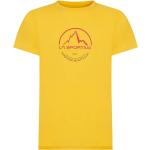 Pánská  Trička s potiskem La Sportiva v žluté barvě z bavlny ve velikosti M 