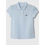 Dětská trička s krátkým rukávem Dívčí v modré barvě z bavlny ve velikosti 8 let od značky Lacoste z obchodu Answear.cz 
