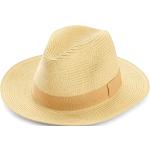 Pánské Fedora klobouky Fawler v béžové barvě ze slámy ve velikosti Onesize na léto 