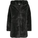 Dámské Kabáty s kapucí Urban Classics v černé barvě z polyesteru ve velikosti 3 XL ve slevě plus size 
