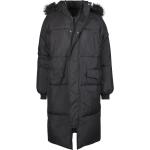 Černý dámský zimní kabát Urban Classics Ladies Oversize Faux Fur Puffer Coat L