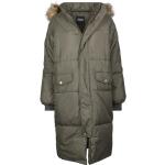Olivový dámský kabát Urban Classics Ladies Oversize Faux Fur Puffer Coat L