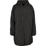 Dámské Kabáty s kapucí Urban Classics v černé barvě prošívané ve velikosti Oversize ve slevě 
