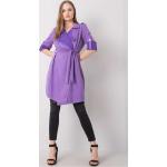 Dámské Jarní & podzimní bundy FashionHunters ve fialové barvě z polyesteru ve velikosti Onesize ve slevě 