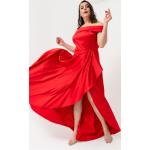 Dámské Plesové šaty v tmavě červené barvě z polyesteru ve velikosti XXL ve slevě plus size 