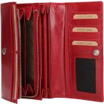 Dámské Luxusní peněženky Lagen v červené barvě z kůže 