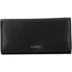Dámské Luxusní peněženky Lagen v černé barvě z kůže 