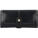 Dámské Kožené peněženky Lagen v černé barvě v elegantním stylu z kůže 