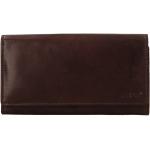 Dámské Luxusní peněženky Lagen v tmavě hnědé barvě z kůže 