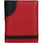 Pánské Kožené peněženky Lagen v červené barvě v elegantním stylu z kůže 