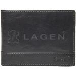 Pánské Kožené peněženky Lagen v černé barvě v elegantním stylu z kůže s blokováním RFID 