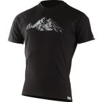 Pánská  Sportovní trička LASTING v černé barvě Merino ve velikosti L 