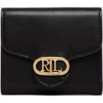 Dámské Designer Luxusní peněženky Ralph Lauren Ralph v černé barvě z kůže ve slevě 