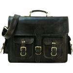 Pánské Messenger tašky přes rameno v černé barvě ve vintage stylu z plátěného materiálu 
