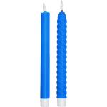 Svíčky Design Letters v modré barvě v elegantním stylu z plastu 