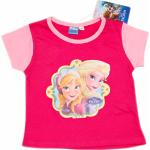 Dětská trička v růžové barvě s motivem Ledové království 
