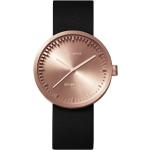 Dámské Náramkové hodinky Leff v pudrové barvě v minimalistickém stylu s koženým řemínkem 
