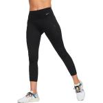 Dámské Běžecké kalhoty Nike Dri-Fit v černé barvě v elegantním stylu z nylonu ve velikosti XS s vysokým pasem ve slevě 