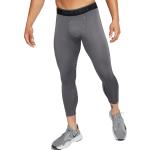Pánské Legíny pod kolena Nike Pro v šedé barvě z polyesteru ve velikosti S 