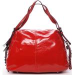 Dámské Elegantní kabelky Maria C. v červené barvě v lakovaném stylu z koženky ve slevě 