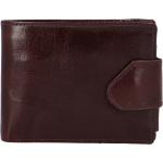 Pánské Kožené peněženky v hnědé barvě v lakovaném stylu z hovězí kůže 