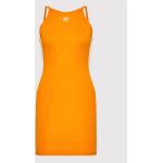 Dámské Letní šaty adidas Adicolor v oranžové barvě ve velikosti 8 XL ve slevě 