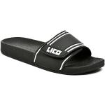 Pánské Plážové pantofle Lico v černé barvě ve velikosti 49 na suchý zip na léto 