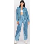 Dámské Džínové bundy FashionHunters v modré barvě z bavlny ve velikosti XS ve slevě 