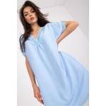 Dámské Krajkové šaty FashionHunters ve světle modré barvě z krajky ve velikosti Onesize ve slevě 