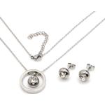 Linda's Jewelry Sada šperků se zirkony Circle chirurgická ocel IS022