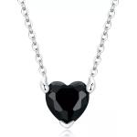 Stříbrné náhrdelníky v černé barvě v elegantním stylu ze stříbra broušené 
