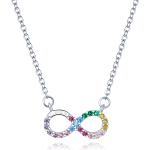 Linda's Jewelry Stříbrný náhrdelník Infinite Rainbow Ag 925/1000 INH069