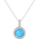 Linda's Jewelry Stříbrný náhrdelník Opálový Svět Ag 925/1000 INH162