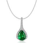 Stříbrné náhrdelníky v zelené barvě v elegantním stylu z rhodia 