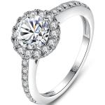 Prsteny se zirkonem romantické ze stříbra ve velikosti 49 k události výročí 