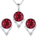 Linda's Jewelry Zvýhodněná sada šperků Red & Crystal Ag 925/1000 IS095