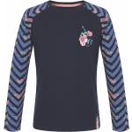 Dětská trička s potiskem Loap v modré barvě s květinovým vzorem z bavlny ve velikosti 8 let ve slevě 