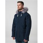Pánské Zimní kabáty Loap Nepromokavé Prodyšné v tmavě modré barvě v elegantním stylu ze sametu ve velikosti XL ve slevě 